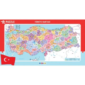 Blue Focus 56x30 cm Büyük Boy Türkiye Haritası Puzzle