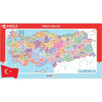 Blue Focus 56x30 cm Büyük Boy Türkiye Haritası Puzzle