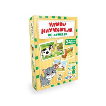 Blue Focus BF152 Yavru Hayvanlar ve Anneler Puzzle