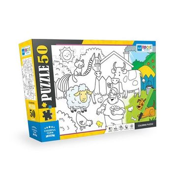 Blue Focus BF382 Neşeli Çiftlik 50 Parça Boyanabilir Puzzle