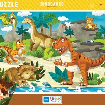 Blue Focus Dinosaurs Dinozorlar 72 Parça Puzzle
