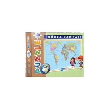 Blue Focus Dünya Haritası 100 Parça Puzzle