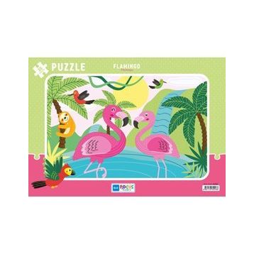 Blue Focus Flamingo 30 Parça Frame Kız Çocuk Puzzle