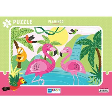 Blue Focus Flamingo 30 Parça Frame Kız Çocuk Puzzle