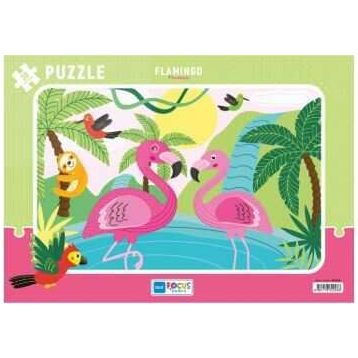 Blue Focus Mavi Lale 30 Parça Flamingo Puzzle
