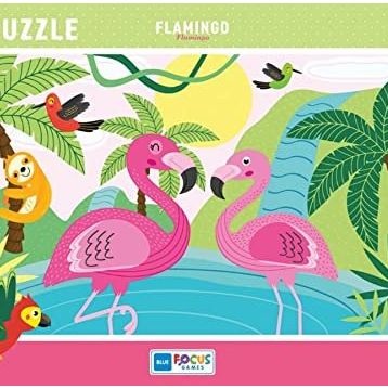 Blue Focus Mavi Lale 30 Parça Flamingo Puzzle