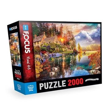 Blue Focus Mountain Houses Dağ Evleri 2000 Parça Puzzle