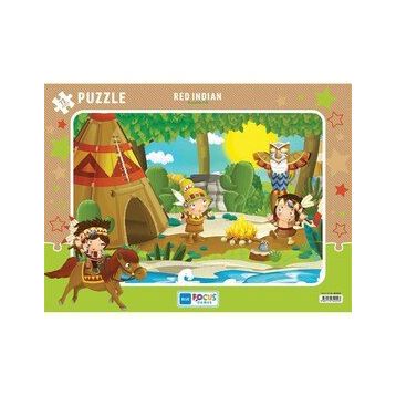 Blue Focus Red Indian Kızılderili 72 Parça Puzzle