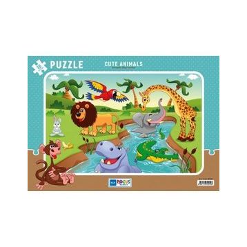 Blue Focus Sevimli Hayvanlar 30 Parça Puzzle