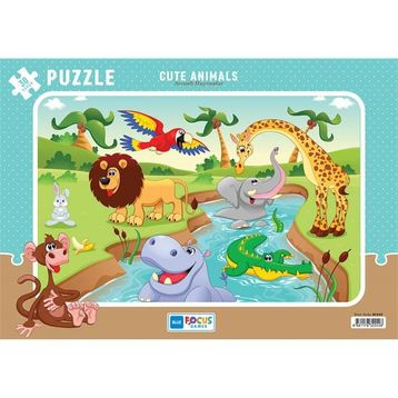 Blue Focus Sevimli Hayvanlar 30 Parça Puzzle