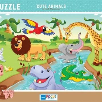 Blue Focus Sevimli Hayvanlar 30 Parça Puzzle