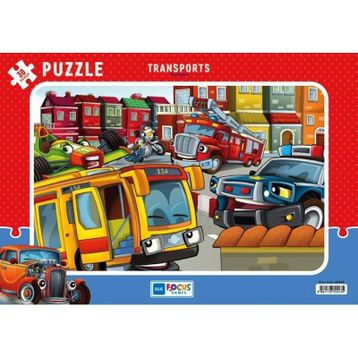Blue Focus Taşıtlar 30 Parça Puzzle