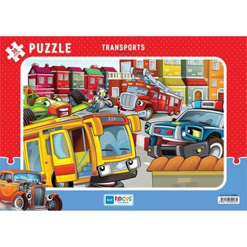 Blue Focus Taşıtlar 30 Parça Puzzle