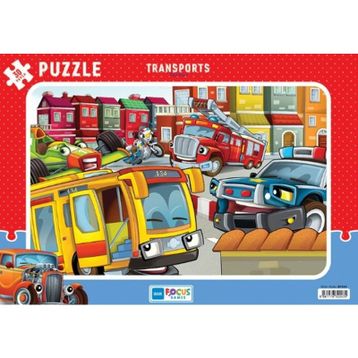 Blue Focus Taşıtlar 30 Parça Puzzle