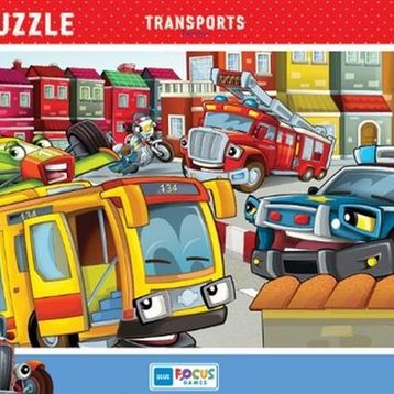 Blue Focus Taşıtlar 30 Parça Puzzle