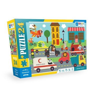 Blue Focus Transport Taşıtlar 24 Parça Puzzle