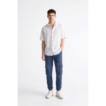 Blue White Erkek Koyu Mavi Kargo Cepli Jogger Pantolon