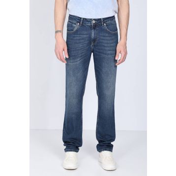 Blue White Erkek Koyu Mavi Rahat Kesim Jean Pantolon