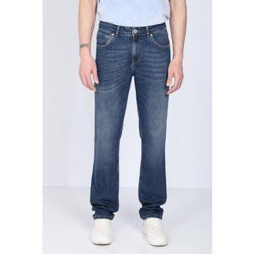 Blue White Erkek Koyu Mavi Rahat Kesim Jean Pantolon