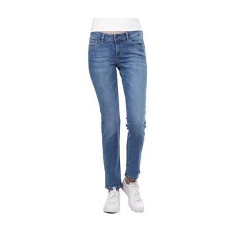 Blue White Mavi Düşük Bel Kadın Jean Pantolon