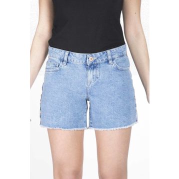 Blue White Mavi Jean Kadın Şort