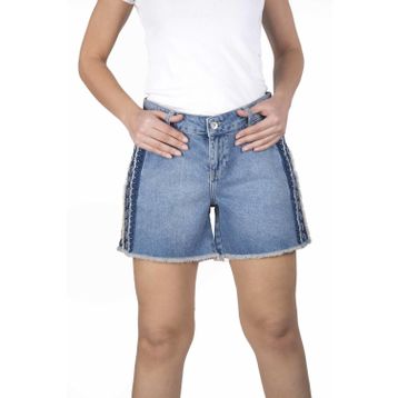 Blue White Mavi Jean Kadın Şort