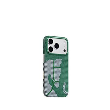 Blueo Steed Woven Iphone 17 Pro Aramid Fiber Magsafe Uyumlu Yeşil Telefon Kılıfı