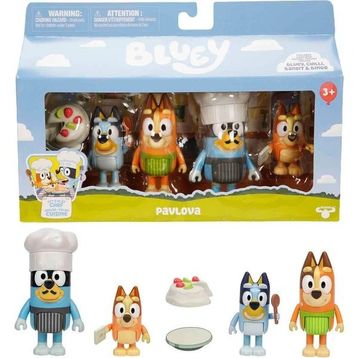 Bluey Let's Play Chef Pavlova 4'lü Oyuncak Figür