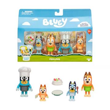 Bluey Let's Play Chef Pavlova 4'lü Oyuncak Figür