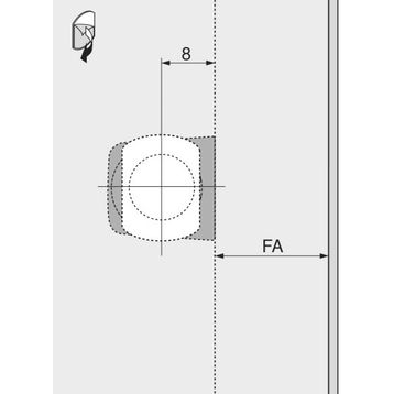 Blum 956A1201 Ön Uzun Beyaz Adaptor