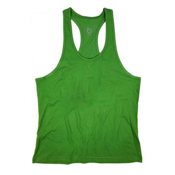 Bluu Basic Fıstık Yeşili Fitness Gym Tank Top Erkek Sporcu Atleti