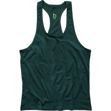 Bluu Basic Yeşil Fitness Gym Tank Top Erkek Sporcu Atleti