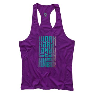 Bluu HMBLE Mor Fitness Gym Tank Top Erkek Sporcu Atleti
