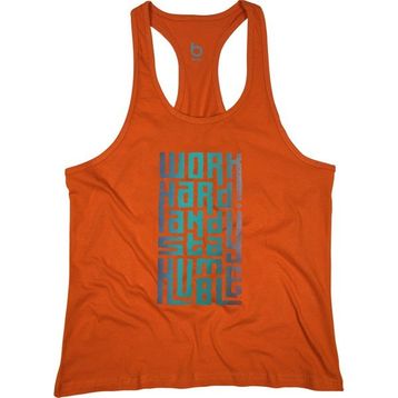 Bluu HMBLE Turuncu Fitness Gym Tank Top Erkek Sporcu Atleti