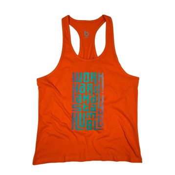 Bluu HMBLE Turuncu Fitness Gym Tank Top Erkek Sporcu Atleti