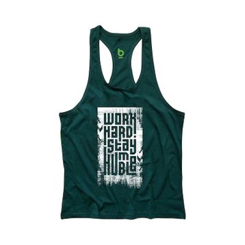 Bluu HMBLW Bordo Beyaz Fitness Gym Tank Top Erkek Sporcu Atleti
