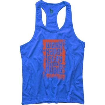 Bluu HMBLW Mavi Fitness Gym Tank Top Erkek Sporcu Atleti