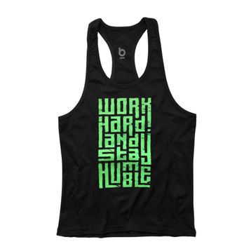 Bluu HMBLW Siyah Beyaz Fitness Gym Tank Top Erkek Sporcu Atleti