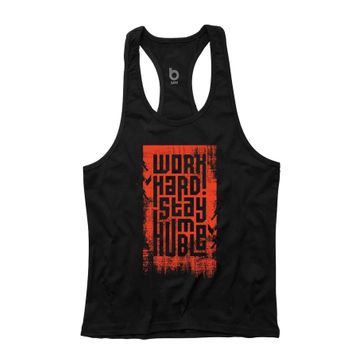 Bluu HMBLW Siyah Beyaz Fitness Gym Tank Top Erkek Sporcu Atleti