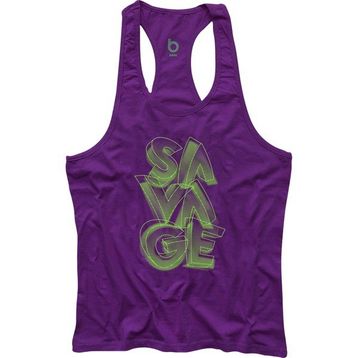 Bluu Savage Çok Renkli Fitness Gym Tank Top Erkek Sporcu Atleti