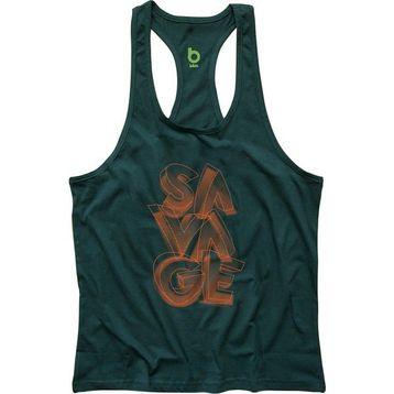 Bluu Savage Koyu Yeşil Fitness Gym Tank Top Erkek Sporcu Atleti