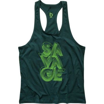 Bluu Savage Yeşil Fitness Gym Tank Top Erkek Sporcu Atleti