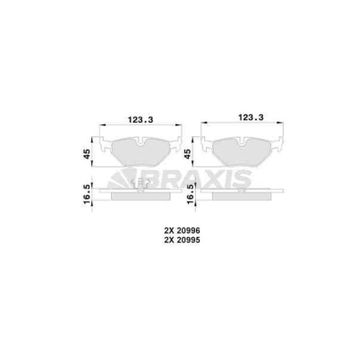 Bmw 3 Serisi E36 Arka Fren Balatası (E36) (09/90-02/98) [WVA 20180] - [ 123,1X44,9X17 MM ]
