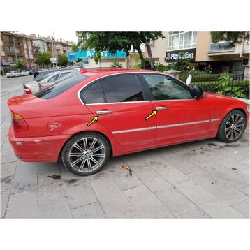 Bmw E46 1998 2001 Paslanmaz Çelik 4 Kapı Krom Kapı Kolu