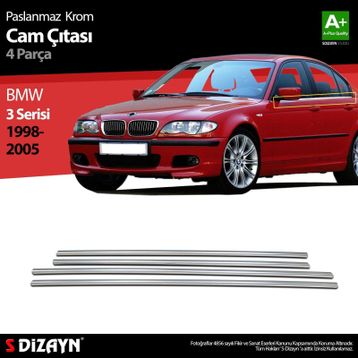Bmw E46 1998-2005 4 Parça Krom Cam Çıtası