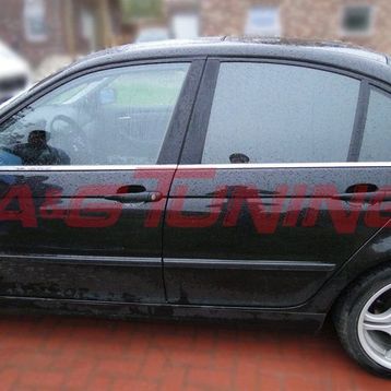 Bmw E46 1998-2005 Paslanmaz Çelik 4 Parça Krom Cam Çıtası