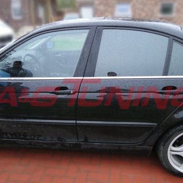 Bmw E46 1998-2005 Paslanmaz Çelik 4 Parça Krom Cam Çıtası
