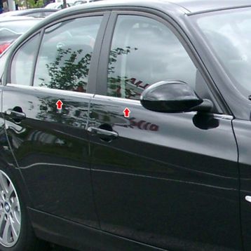 Bmw E90 3 SERİSİ 2005-2011 4 Parça Krom Cam Çıtası