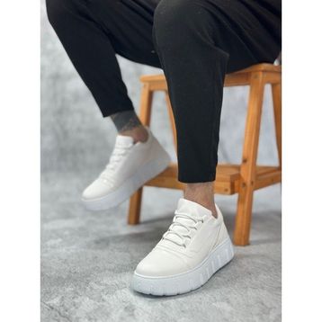 Boa BA0666 Beyaz Yüksek Taban Erkek Günlük Ayakkabı