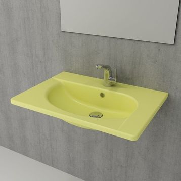 Bocchi 1009-026-0326 Taormina Arch Etajerli 65 cm Mat Limon Sarı Lavabo